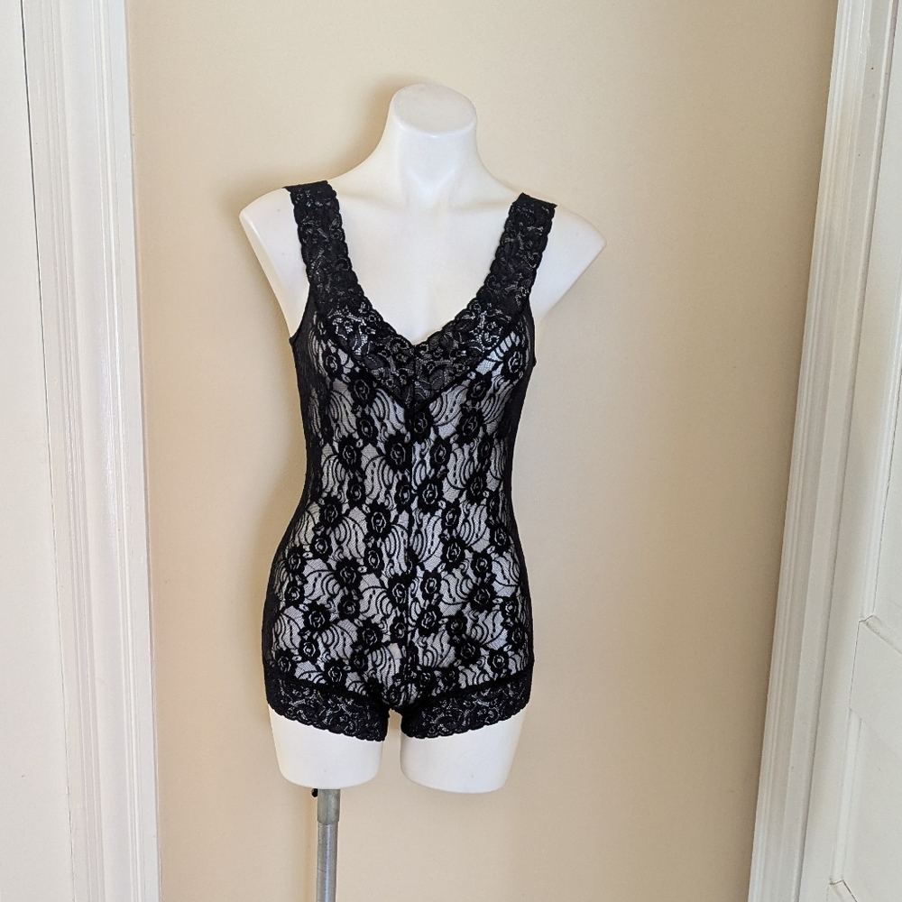 Vintage black sheer lace lingerie size S
